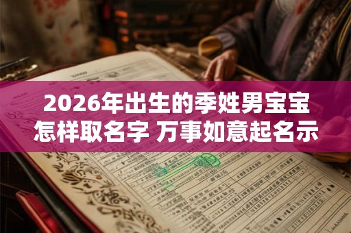 2026年出生的季姓男宝宝怎样取名字 万事如意起名示范