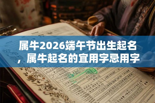 属牛2026端午节出生起名，属牛起名的宜用字忌用字