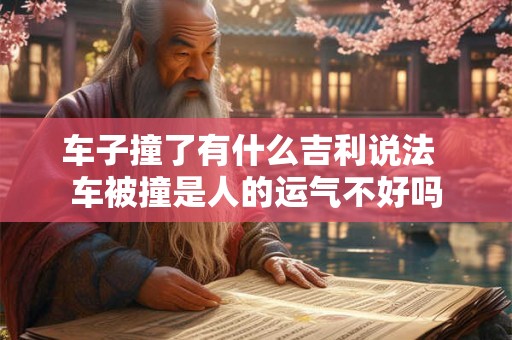 车子撞了有什么吉利说法 车被撞是人的运气不好吗 车子撞了有什么吉利说法 车被撞是人的运气不好吗