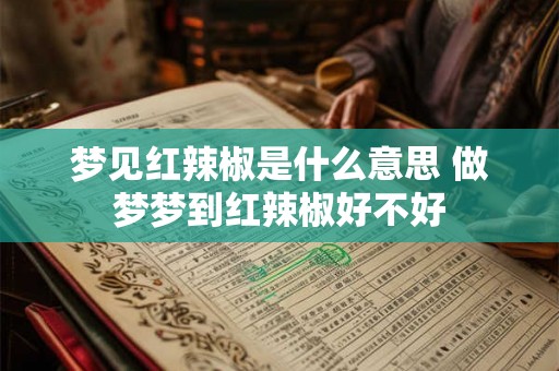 梦见红辣椒是什么意思 做梦梦到红辣椒好不好