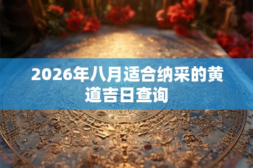 2026年八月适合纳采的黄道吉日查询