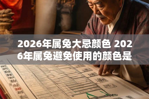 2026年属兔大忌颜色 2026年属兔避免使用的颜色是什么