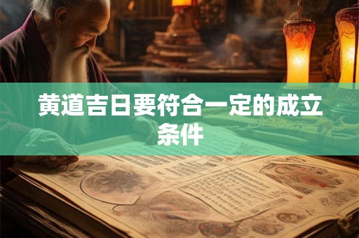 黄道吉日要符合一定的成立条件 黄道吉日要符合一定的成立条件