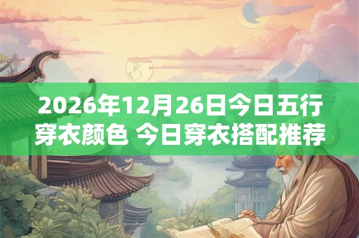 2026年12月26日今日五行穿衣颜色 今日穿衣搭配推荐