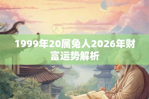 1999年20属兔人2026年财富运势解析