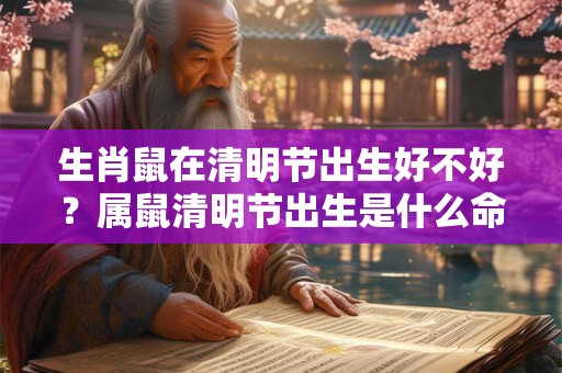 生肖鼠在清明节出生好不好？属鼠清明节出生是什么命？