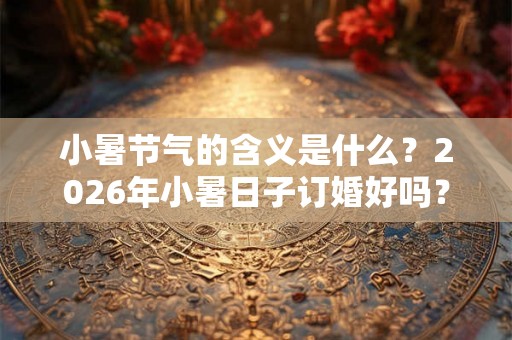 小暑节气的含义是什么？2026年小暑日子订婚好吗？