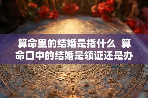 算命里的结婚是指什么  算命口中的结婚是领证还是办酒席