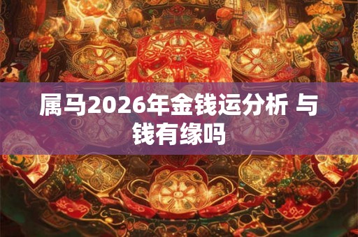 属马2026年金钱运分析 与钱有缘吗 属马2026年金钱运分析 与钱有缘吗
