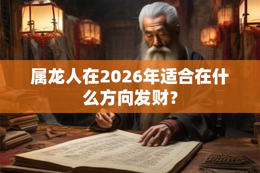 属龙人在2026年适合在什么方向发财？