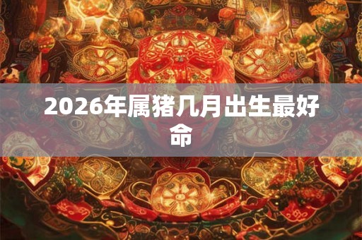 2026年属猪几月出生最好命