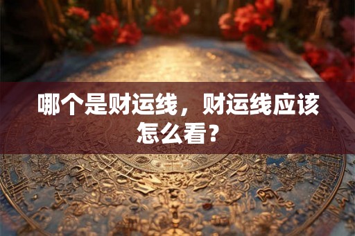 哪个是财运线,财运线应该怎么看? 哪个是财运线,财运线应该怎么看?