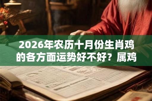 2026年农历十月份生肖鸡的各方面运势好不好？属鸡人2026年运势分析