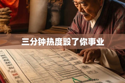 三分钟热度毁了你事业