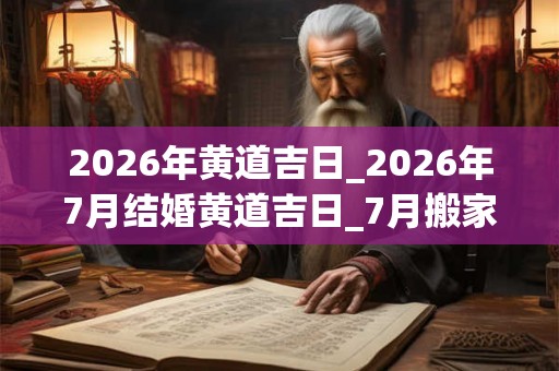 2026年黄道吉日_2026年7月结婚黄道吉日_7月搬家黄道吉日 2026年黄道吉日_2026年7月结婚黄道吉日_7月搬家黄道吉日