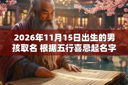 2026年11月15日出生的男孩取名 根据五行喜忌起名字 2026年11月15日出生的男孩取名 根据五行喜忌起名字
