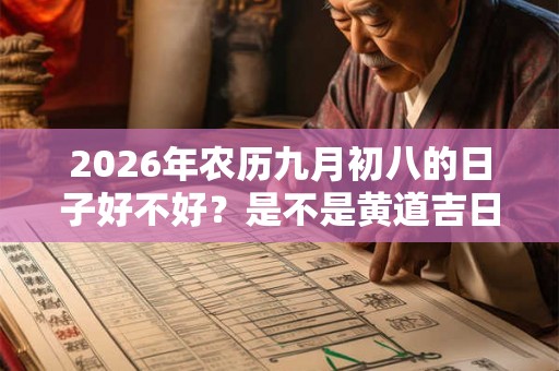 2026年农历九月初八的日子好不好？是不是黄道吉日？