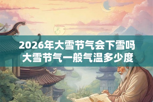 2026年大雪节气会下雪吗 大雪节气一般气温多少度