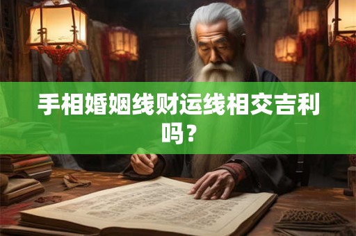 手相婚姻线财运线相交吉利吗？