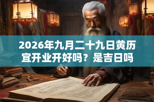 2026年九月二十九日黄历宜开业开好吗？是吉日吗