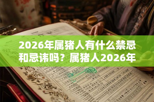 2026年属猪人有什么禁忌和忌讳吗？属猪人2026年如何开运转运？