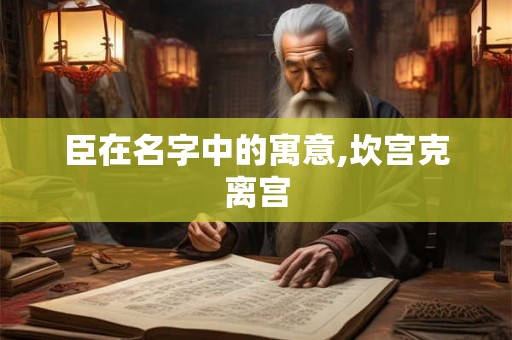 臣在名字中的寓意,坎宫克离宫