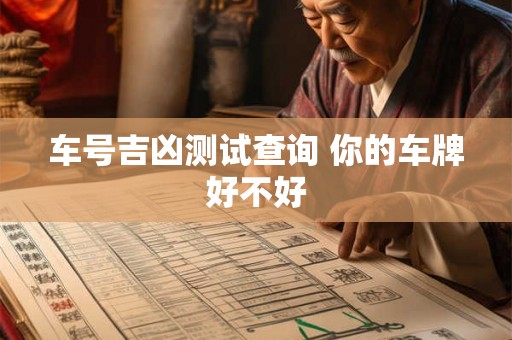 车号吉凶测试查询 你的车牌好不好