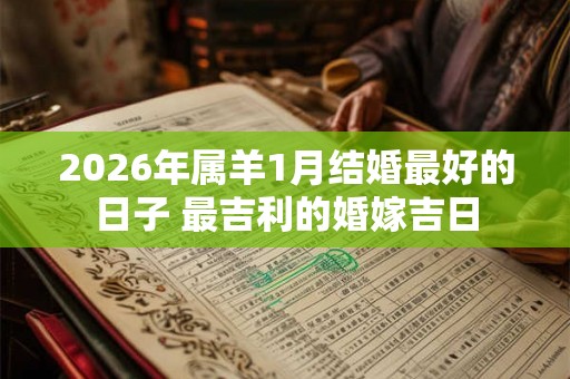 2026年属羊1月结婚最好的日子 最吉利的婚嫁吉日