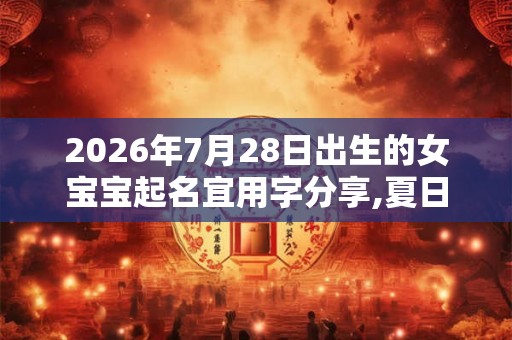 2026年7月28日出生的女宝宝起名宜用字分享,夏日清新的名字大全