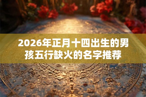 2026年正月十四出生的男孩五行缺火的名字推荐