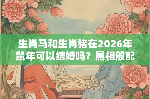 生肖马和生肖猪在2026年鼠年可以结婚吗？属相般配吗？
