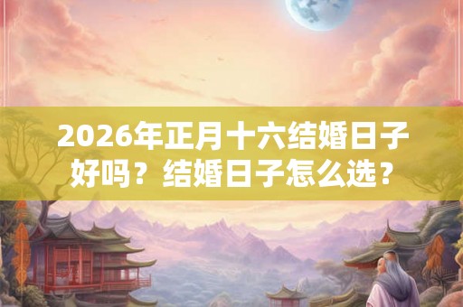 2026年正月十六结婚日子好吗？结婚日子怎么选？