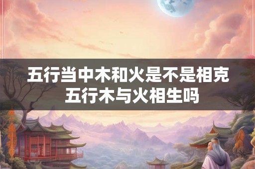 五行当中木和火是不是相克  五行木与火相生吗