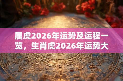 属虎2026年运势及运程一览,生肖虎2026年运势大全! 属虎2026年运势及运程一览,生肖虎2026年运势大全!