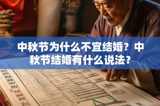 中秋节为什么不宜结婚?中秋节结婚有什么说法? 中秋节为什么不宜结婚?中秋节结婚有什么说法?