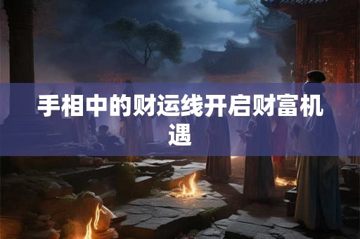 手相中的财运线开启财富机遇