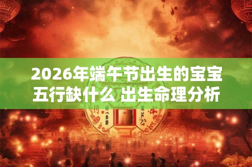 2026年端午节出生的宝宝五行缺什么 出生命理分析