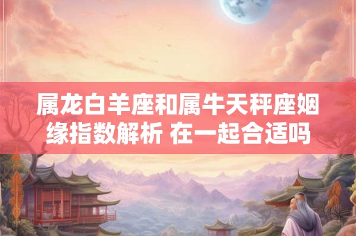 属龙白羊座和属牛天秤座姻缘指数解析 在一起合适吗
