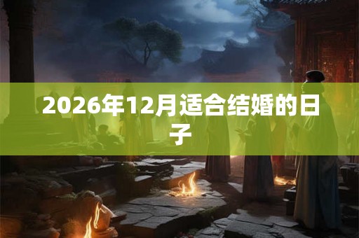 2026年12月适合结婚的日子