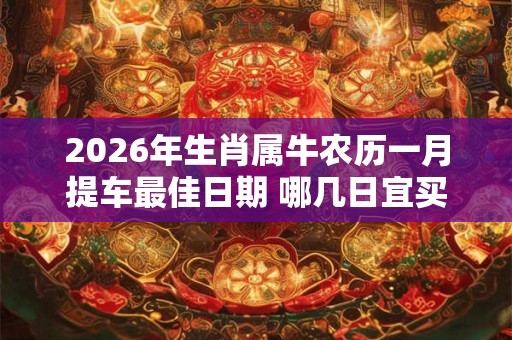 2026年生肖属牛农历一月提车最佳日期 哪几日宜买车