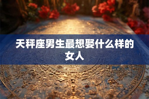 天秤座男生最想娶什么样的女人