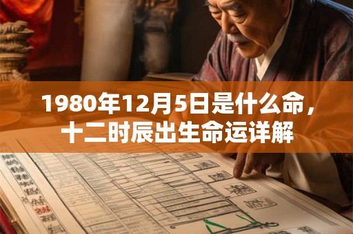 1980年12月5日是什么命,十二时辰出生命运详解 1980年12月5日是什么命,十二时辰出生命运详解