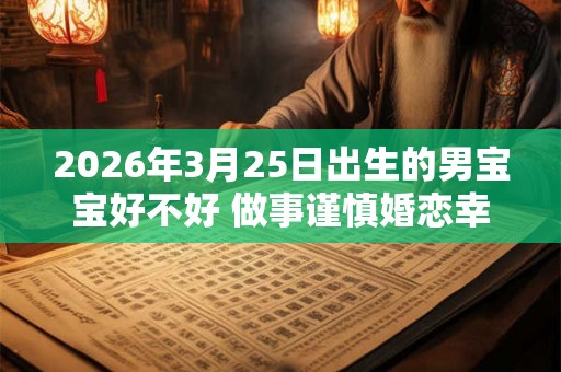 2026年3月25日出生的男宝宝好不好 做事谨慎婚恋幸福 2026年3月25日出生的男宝宝好不好 做事谨慎婚恋幸福