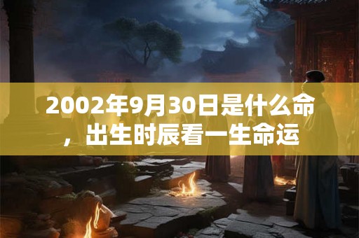 2002年9月30日是什么命，出生时辰看一生命运