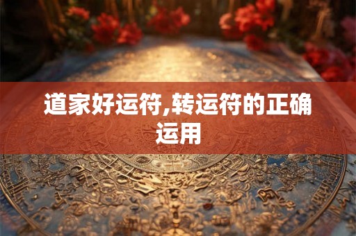 道家好运符,转运符的正确运用