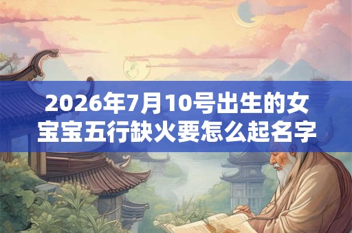 2026年7月10号出生的女宝宝五行缺火要怎么起名字