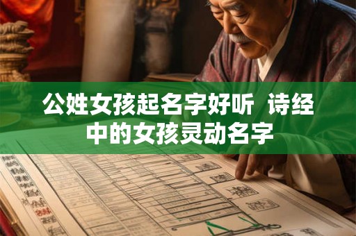 公姓女孩起名字好听  诗经中的女孩灵动名字