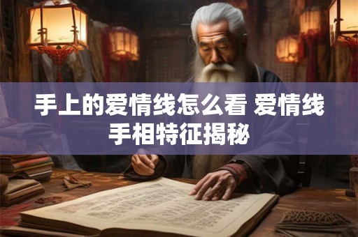 手上的爱情线怎么看 爱情线手相特征揭秘