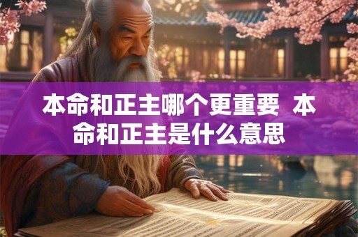本命和正主哪个更重要  本命和正主是什么意思