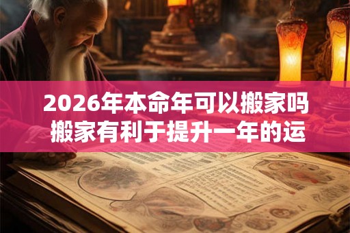 2026年本命年可以搬家吗 搬家有利于提升一年的运势